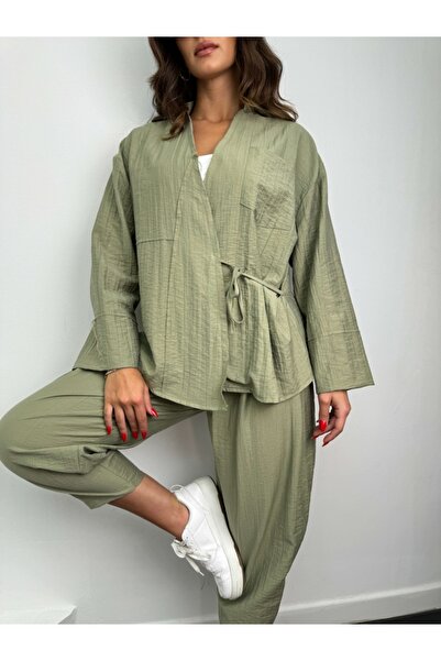Elif Özbey Butik Khaki Casual Shalwar Set