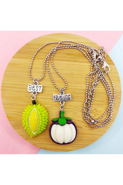Şeker Ofisi Best Friends Bff 2 Piece Chain String Necklace Eggplant And Corn