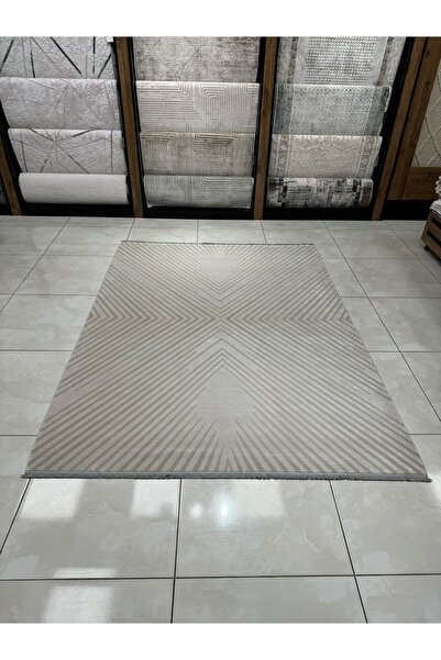 DİLEK HALI SERRA 0703 A GRİ CREAM  Sık Dokuma Salon Halısı. NEŞEM HALI