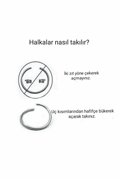 Classy Fake Piercing, Burun Hızma, Burunda/buruna Piercing, Halka Hızma, Halka Sahte Sıkıştırma Piercing