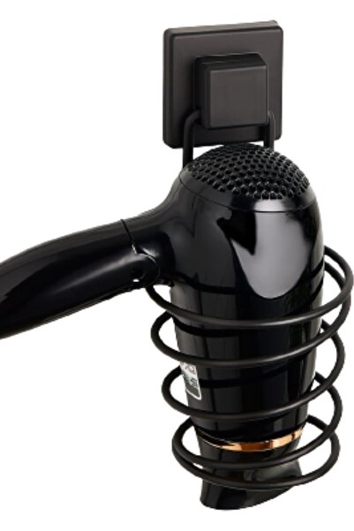 BarkoFix Fön Makinesi Askısı Yapışkanlı Saç Kurutma Makine Askısı, Mat Siyah ...