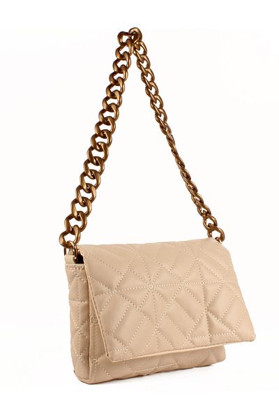 Luwwe Bag's Geantă de umăr cu lanț matlasat pentru femei, cu curea de mână și de umăr (20652)
