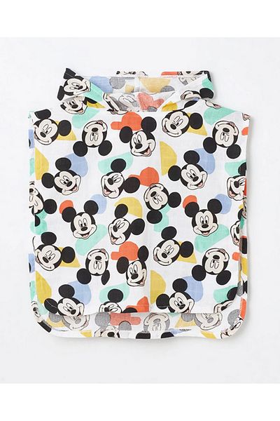 LC Waikiki 100% Cotton Mickey Mouse Printed Hooded Baby Boy Bathrobe