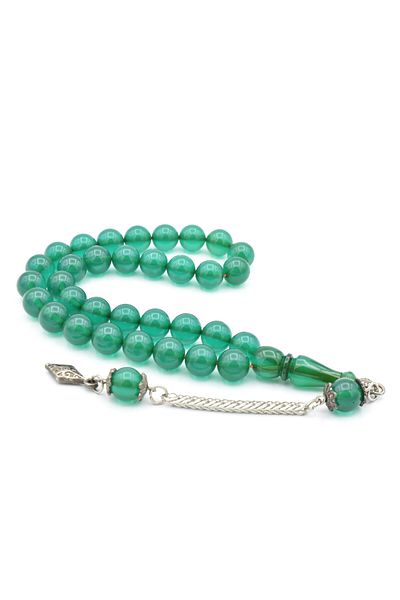 Murty99 Tasbih de chihlimbari cu sferă tăiată cu sferă de coadă de vulpe
