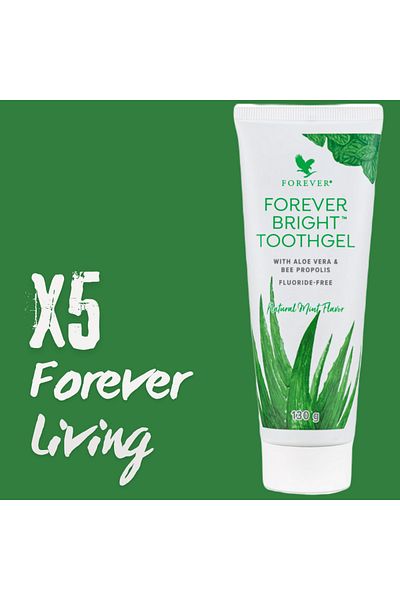 Forever Living Bright 5-Piece Toothpaste Set