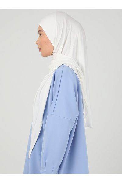 Ecardin Ρυθμιζόμενο ύφασμα βισκόζης με φερμουάρ Hijab Lycra Shawl - St 099 Cream