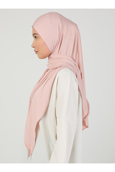 Ecardin Ρυθμιζόμενο ύφασμα βισκόζης με φερμουάρ Hijab Lycra Shawl - St 099 Powder