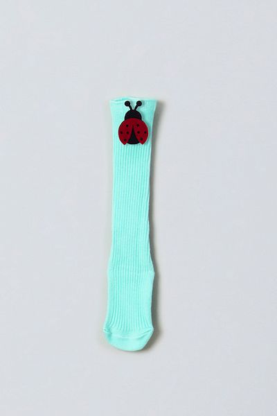 ADABEBEK Orange Yellow Floral Felted Baby Knee Socks