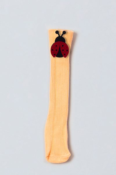 ADABEBEK Orange Yellow Floral Felted Baby Knee Socks