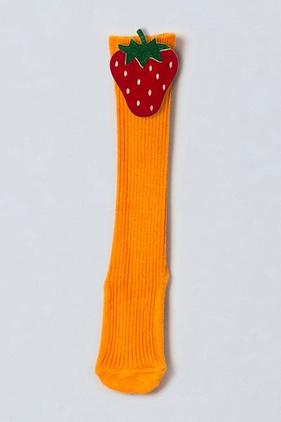 ADABEBEK Strawberry Felted Baby Knee Socks