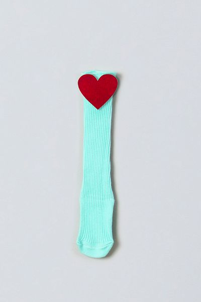 ADABEBEK Red Heart Felted Baby Knee Socks