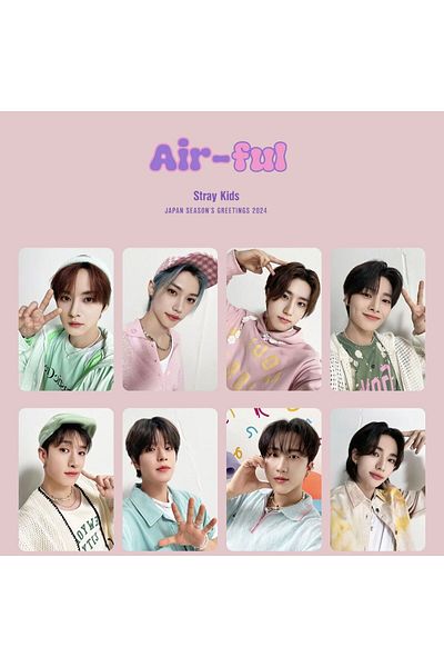 Kpop Dünyasi STRAY KIDS '' Japan 2024 Season's Greetings AIR-FUL '' Photocards Set