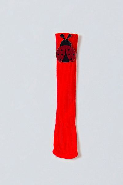 ADABEBEK Orange Yellow Floral Felted Baby Knee Socks
