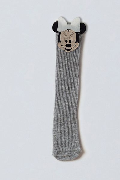 ADABEBEK White Bow Miki Felted Baby Girl Knee Socks
