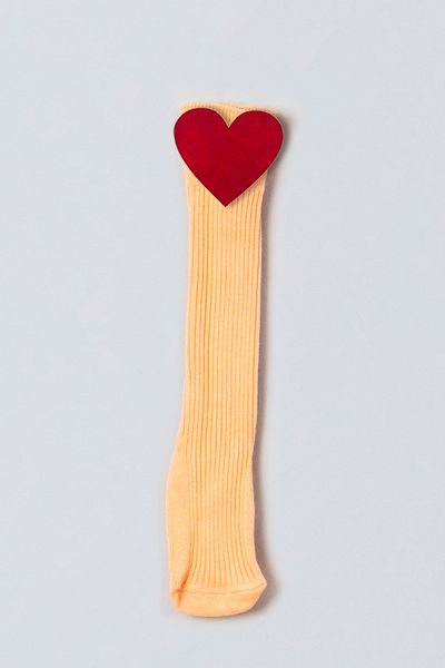 ADABEBEK Red Heart Felted Baby Knee Socks