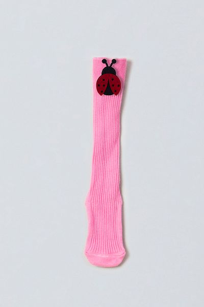 ADABEBEK Orange Yellow Floral Felted Baby Knee Socks