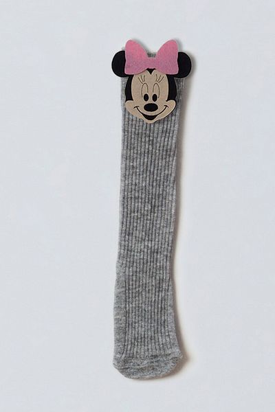 ADABEBEK Light Pink Bow Felted Baby Knee Socks