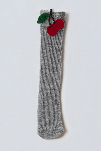ADABEBEK Cherry Felted Baby Knee Socks