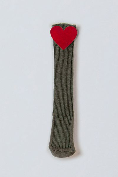 ADABEBEK Red Heart Felted Baby Knee Socks