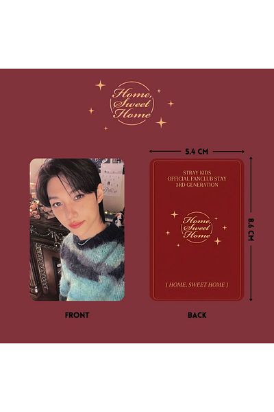Kpop Dünyasi STRAY KIDS '' Official Fanclub STAY 3rd Generation Home Sweat Home '' Photocards Set