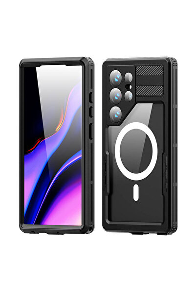 İncisoft Samsung Galaxy S24 Ultra Uyumlu Su Geçirmez Kılıf 360 Çift Taraflı Tam Koruma Su Toz Geçirmez Kapak