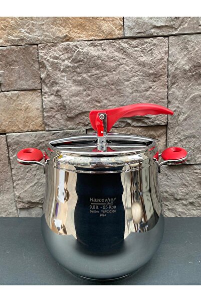 Peramari Hascevher Esila Çelik 9 Lt Klasik Düdüklü Tencere Güveç Kırmızı