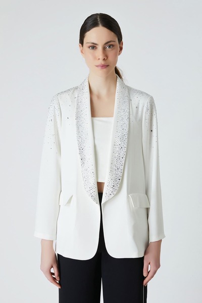 FEVER Şal yakalı taşlı ceket