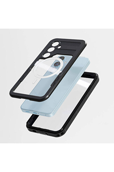 İncisoft Samsung Galaxy S24 Uyumlu Su Geçirmez Kılıf 360 Çift Taraflı Tam Koruma Su Toz Geçirmez Kapak