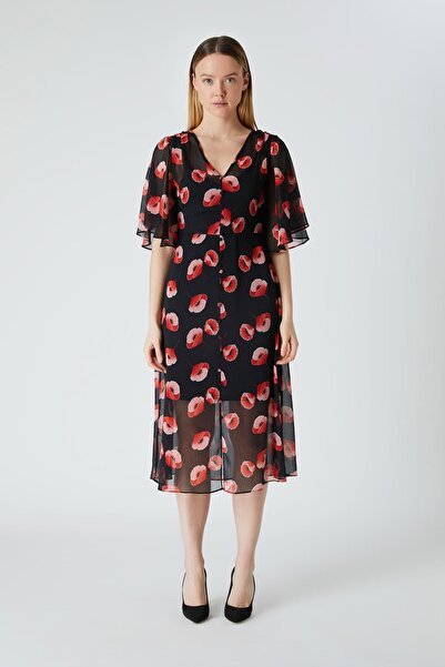 FEVER Çicek desenli şifon elbise