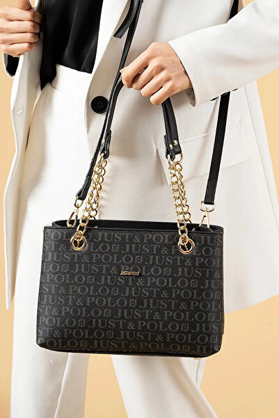 Just Polo حقيبة كروس طويلة وحقيبة يد نسائية مكونة من 4 أقسام