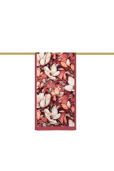Bursa İpek Silk Scarf - Dried Rose and Daffodil Pattern