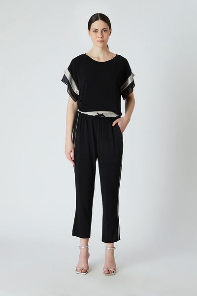 FEVER Women's Lace-Up Knitted Trousers341112002 Black