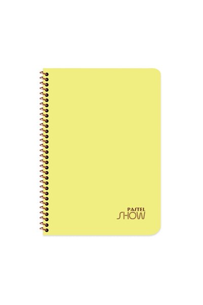 KESKİN COLOR Keskin Color Pastel Show Spiralli Sarı Plastik Kapak 72 Yaprak A...