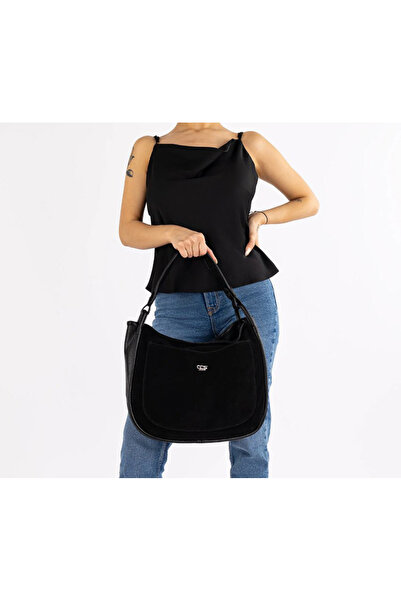 ÇÇS 17421 Rumis Kadın Hakiki Süet Omuz Çantası ve Askılı Çapraz Çanta