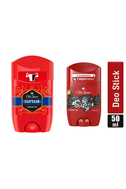 Old Spice Stick 50 ml Captain+Old Spice Stick +Wolfthorn Erkekler Için Stick Deodorant 50 ml