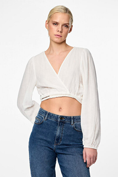 PIECES PCASTINA LS WRAP CROP TOP ΝΕΑ ΓΡΑΒΑΤΑ SWW BC