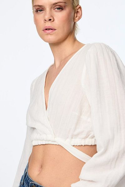 PIECES PCASTINA LS WRAP CROP TOP НОВИЙ КРАВАТКА SWW BC
