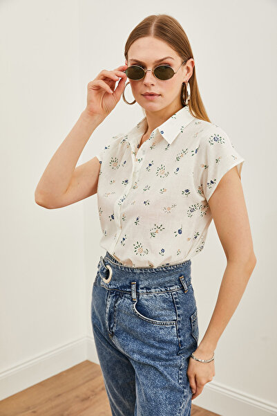 Olalook Жіноча світло-коричнева білизна з візерунком Сорочка GML19001205 в кольорі екрю