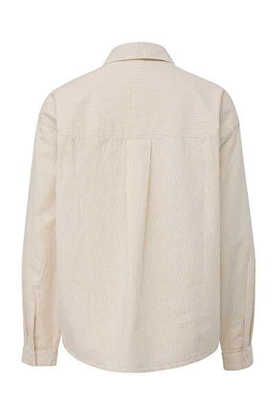 QS by s.Oliver Gestreiftes Baumwollhemd