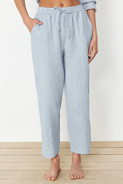 Trendyol Collection Kék szőtt strandruha - ing és nadrág TBESS24AU00068