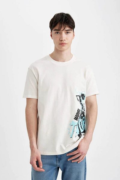 DeFacto Ανδρικό μπλουζάκι Off White B8090ax/bg714
