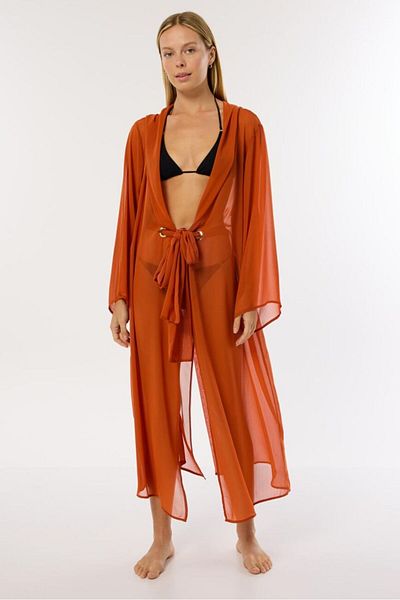 AYYILDIZ 4807 Tile Hooded Beach Dress