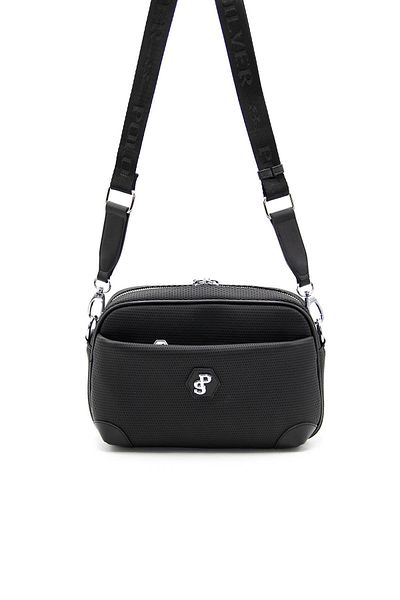 Silver Polo SP1094 Geantă neagră pentru damă - Polo argintiu