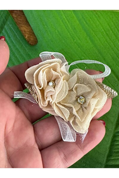 Gönülden Tasarım 6X5  CM ÇİFT GÜLLÜ ÇİÇEK BROŞ YAKA İĞNESİ TÜRBAN İĞNESİ GİYİ...