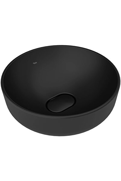 KALE Zero 2.0 40x40 Cm Mat Siyah Yuvarlak Çanak Lavabo