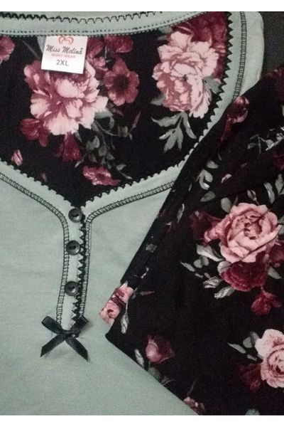 Miss Melina Bamboo Capri Pajama Set GREEN