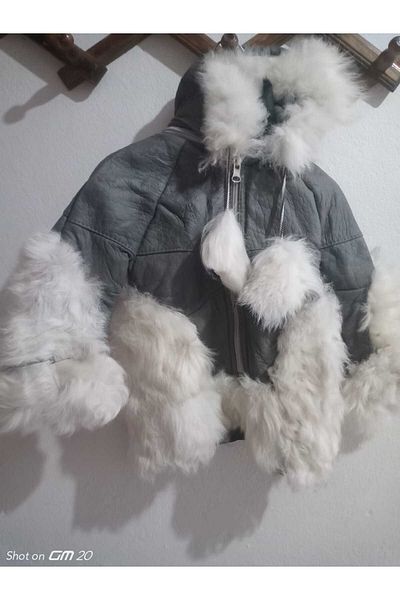 hoaryage INNER FUR BABY HOODED ZIPPERED COAT COAT