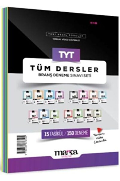 Marka Yayınları 2024 TYT Tüm Dersler Branş Deneme Sınavı Seti 15 Fasikül 150 ...