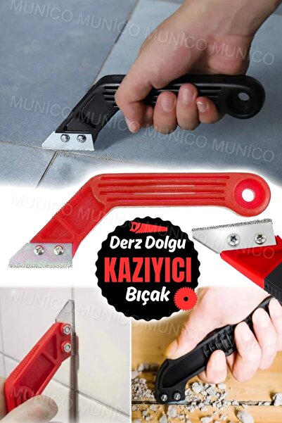 Munico Çelik Duvar Kağıdı Boya Kazıyıcı Yerden Tasarruflu Duvar Derzi Toz Sökücü Fayans Derz Temizleyici
