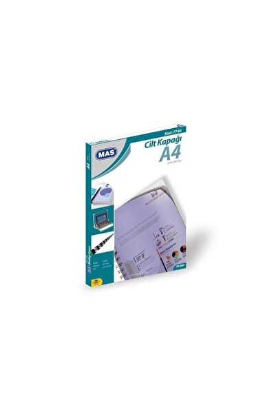 Mas Cilt Kapağı Plastik Opak A4 160 MIC (100 lü) Şeffaf 7740